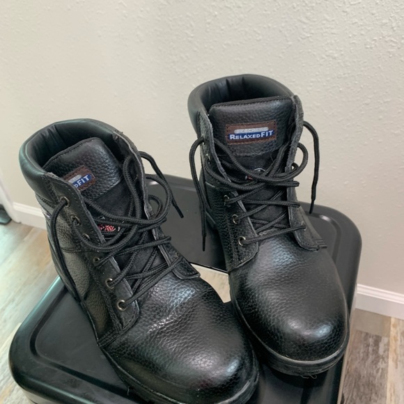 🚫SOLD🚫Women’s Skechers | Workshire Peril Steel Toe Boots sz 8.5 - Picture 5 of 8